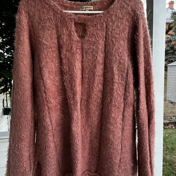 Democracy womens sweater xl pink soft fuzzy - Picture 1 of 4